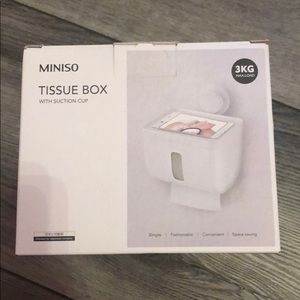 Tissue box with suction cup - toilet box cover